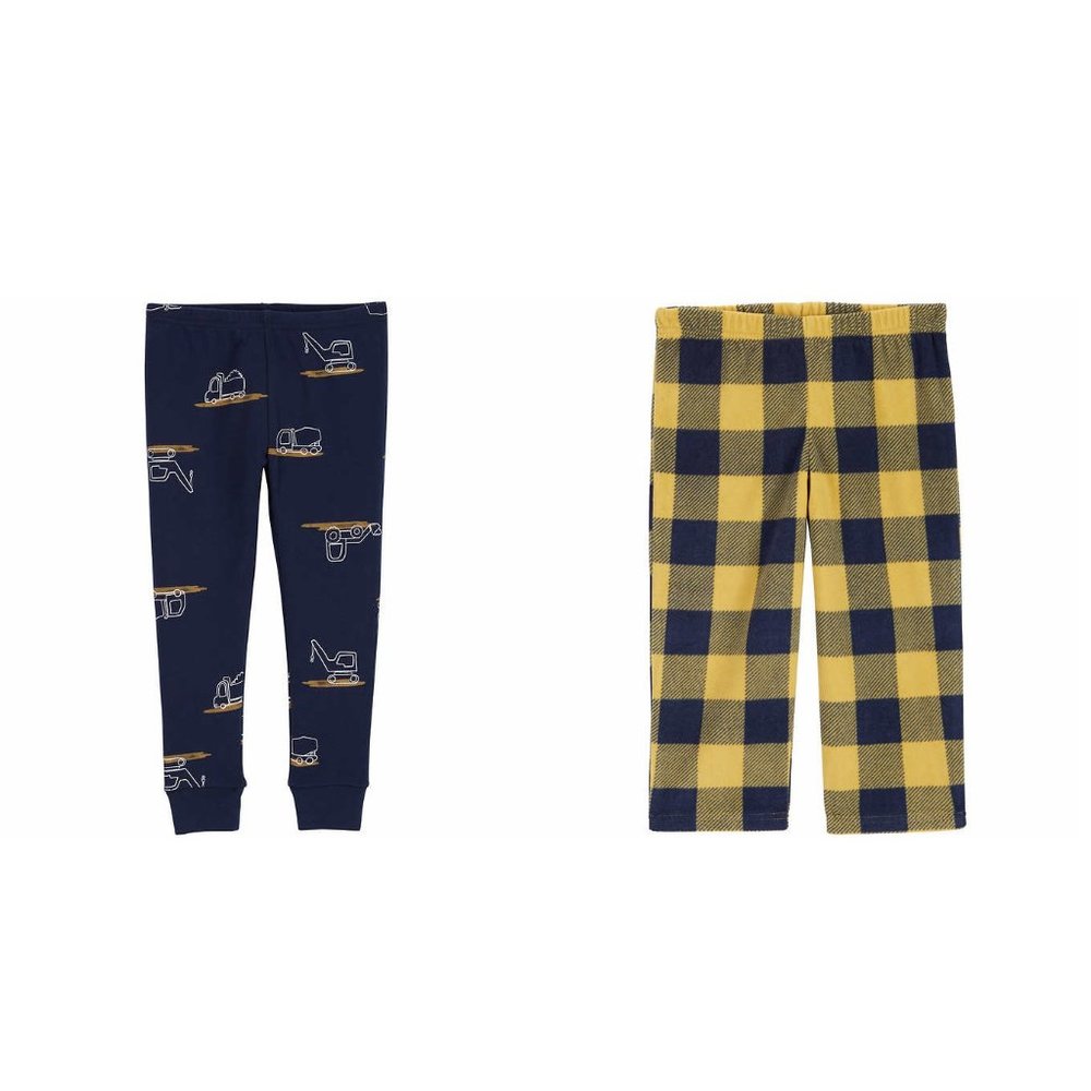 NWoT Carter's Boys 2 Piece Pajama Pants Sleep Set Yellow/Blue Sz 5/5A $30 FFF104